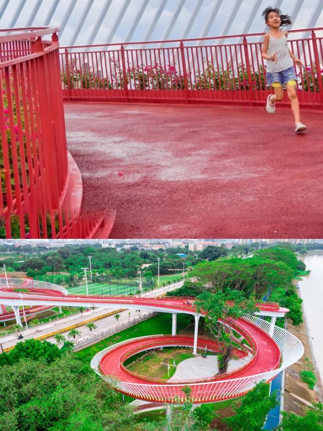東莞又開大!新晉濕地公園!超美網紅橋鮮豔的顏色