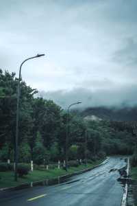 不在新疆蘇州人有自己的「阿勒泰」||雨後通往大陽山的路上， 只見山間霧氣繚繞， 彷彿一幅流動的水。