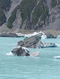 庫克山  塔斯曼冰湖   散落的冰川震撼。