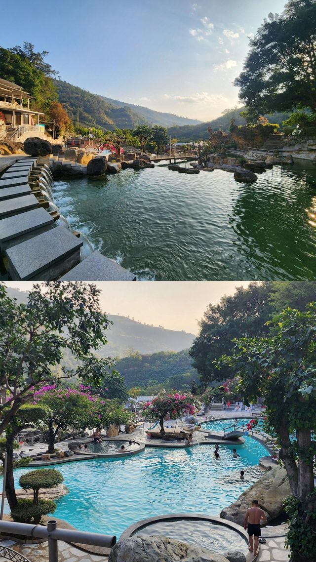雲南紅河州浸溫泉好去處—個舊丫沙底瀑布溫泉