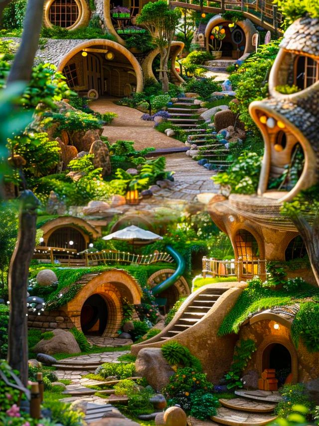 森林中魔法樹屋兒童樂園