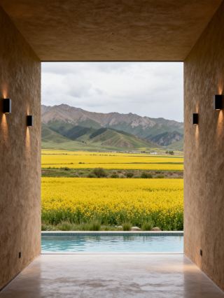 6月必見！雪山の麓に広がる黄金の花海癒しの旅