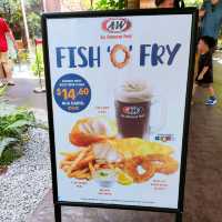 A&W's Root Beer and Ice Cream Waffle!