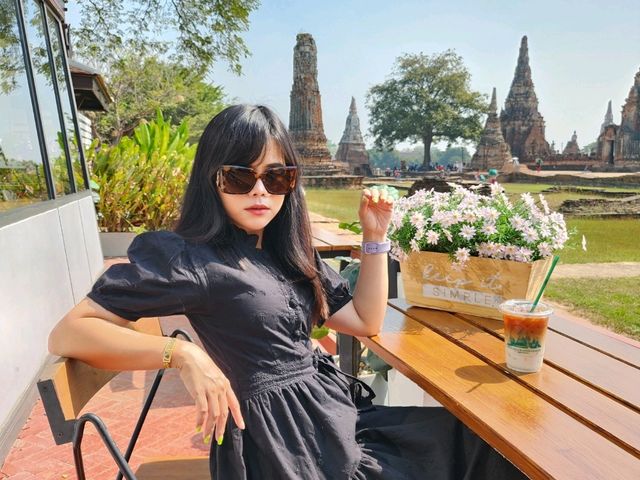 คาเฟ่วิววัดไชยวัฒนาราม อยุธยา
