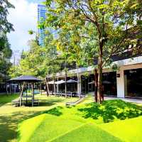 Shopping in a Serene Garden Setting