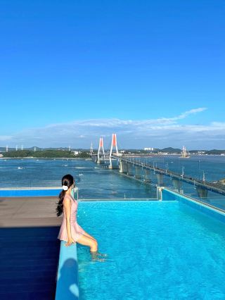 ที่พักสระว่ายน้ำบนดาดฟ้าที่สวยที่สุดในอินชอน🫧🩵