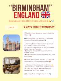 Birmingham itinerary 🏛️