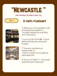 Newcastle itinerary 