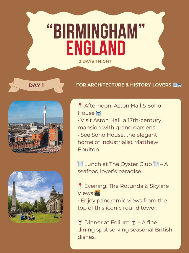 Birmingham itinerary 