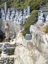 釜山櫻花季滿滿幸褔的海邊廟宇~海東龍宮寺