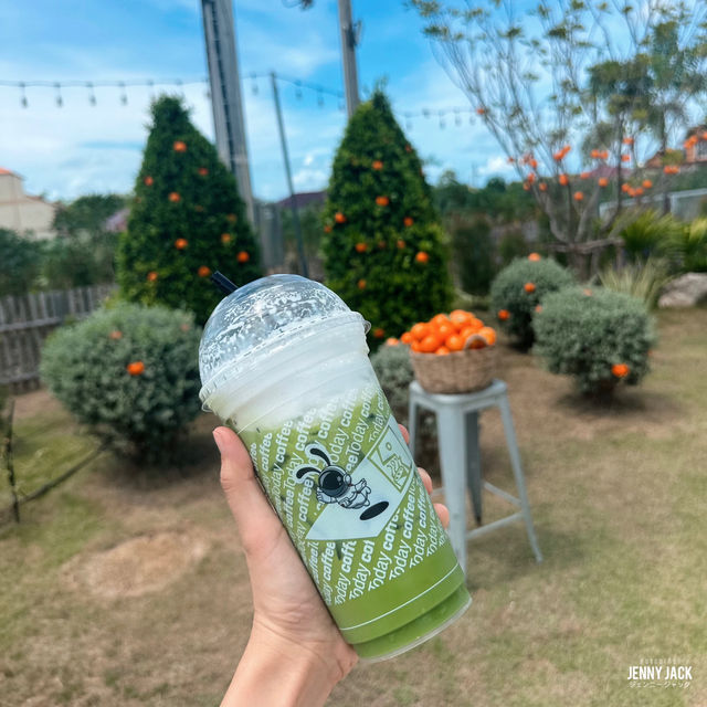 🍊🥤#ต้นส้มระยอง ร้านคาเฟ่บ้านฉาง สุดน่ารัก