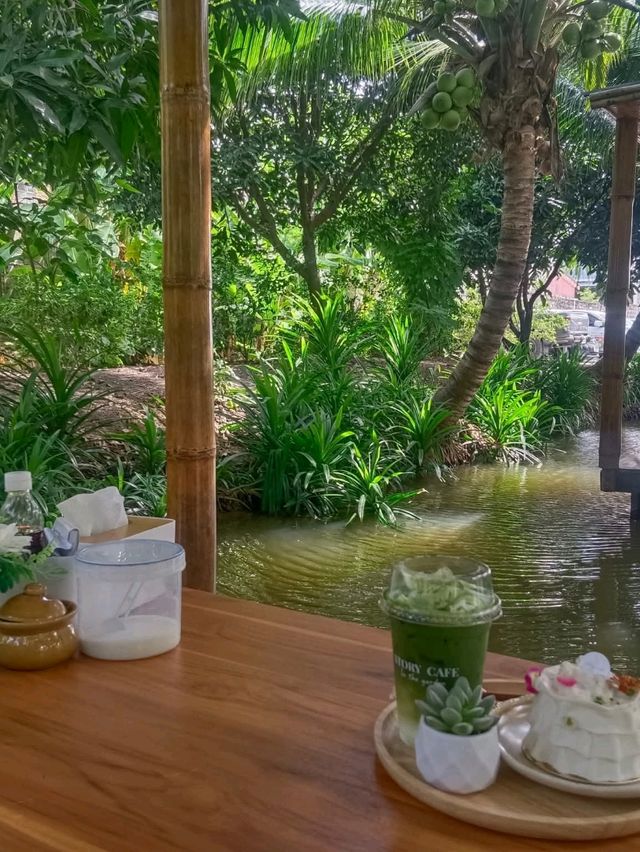 ร้าน story cafe ร้านกาแฟในสวนมะพร้าว
