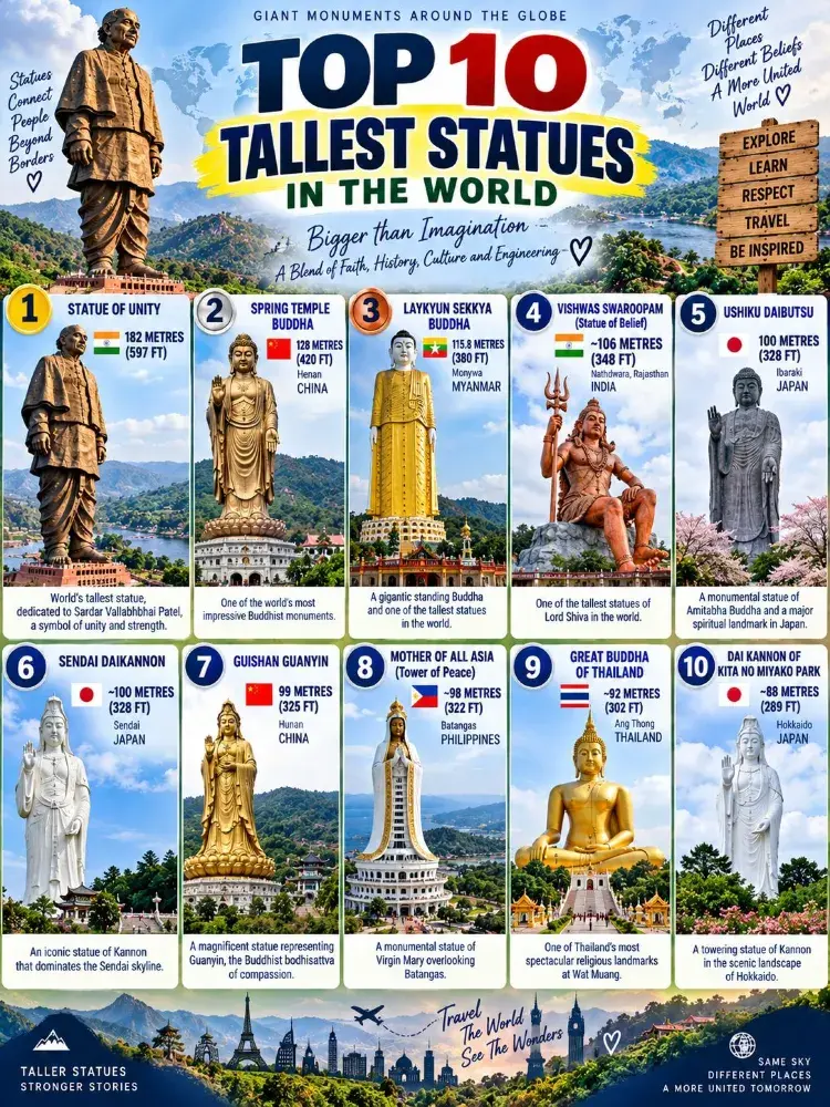 🌍 世界十大最高雕像