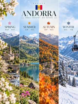 🇦🇩 ประเทศที่ 2 — ANDORRA

อันดอร์รา | เที่ยว 4 ฤดู 🏔️

ประเทศเล็ก ๆ บนเทือกเขา Pyrenees ระหว่างฝรั่งเศสกับสเปน 🌲 ที่มีธรรมชาติมากกว่า 90% ของพื้นที่ จุดเด่นคือ ภูเขา ทะเลสาบ หมู่บ้าน และกิจกรรมกลางแจ้ง ที่เปลี่ยนบรรยากาศไปตามฤดูอย่างชัดเจน 

🌸 SPRING | มีนาคม–พฤษภาคม
หิมะเริ่มละลาย ป่าและทุ่งเขียวขึ้นเรื่อย ๆ 🌿 เหมาะกับเดินชมธรรมชาติและเที่ยวเส้นทางภูเขา โดยช่วงปลายฤดูจะเริ่มมีกิจกรรมกลางแจ้งมากขึ้น

☀️ SUMMER | มิถุนายน–สิงหาคม
อากาศอบอุ่นแต่ไม่ร้อนจัดเท่าพื้นที่ราบ เหมาะกับ Hiking · Cycling · Mountain Adventure 🥾🚲 มีเส้นทางธรรมชาติและทะเลสาบบนภูเขาหลายแห่ง 

🍂 AUTUMN | กันยายน–พฤศจิกายน
ป่าเริ่มเปลี่ยนเป็นสีทองและส้ม 🍁 บรรยากาศเงียบขึ้น เหมาะกับเที่ยวธรรมชาติ ถ่ายรูป และเดินชมหมู่บ้านบนภูเขา

❄️ WINTER | ธันวาคม–กุมภาพันธ์
เข้าสู่ฤดูหิมะเต็มตัว ❄️ โดยหิมะบนพื้นที่สูงมักพบตั้งแต่ประมาณพฤศจิกายนถึงต้นมิถุนายน และช่วงที่หิมะตกมากมักอยู่ ธันวาคม–กุมภาพันธ์ เหมาะกับ Ski และ Snow Activities 

✨ จำง่าย ๆ
🌿 ธรรมชาติ → Spring
🥾 Hiking / Cycling → Summer
🍁 ใบไม้เปลี่ยนสี → Autumn
🎿 หิมะ / Ski → Winter

#Andorra #เที่ยวอันดอร์รา #EuropeTravel #EuropeBySeason