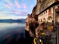 Monastery of Santa Caterina del Sasso 😍🏞