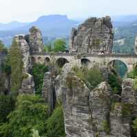 Breathtaking views over Bastei Bridge, Germany