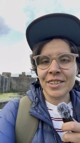 A free circular walk around the outside of Wales largest Castle, Caerphilly Castle
