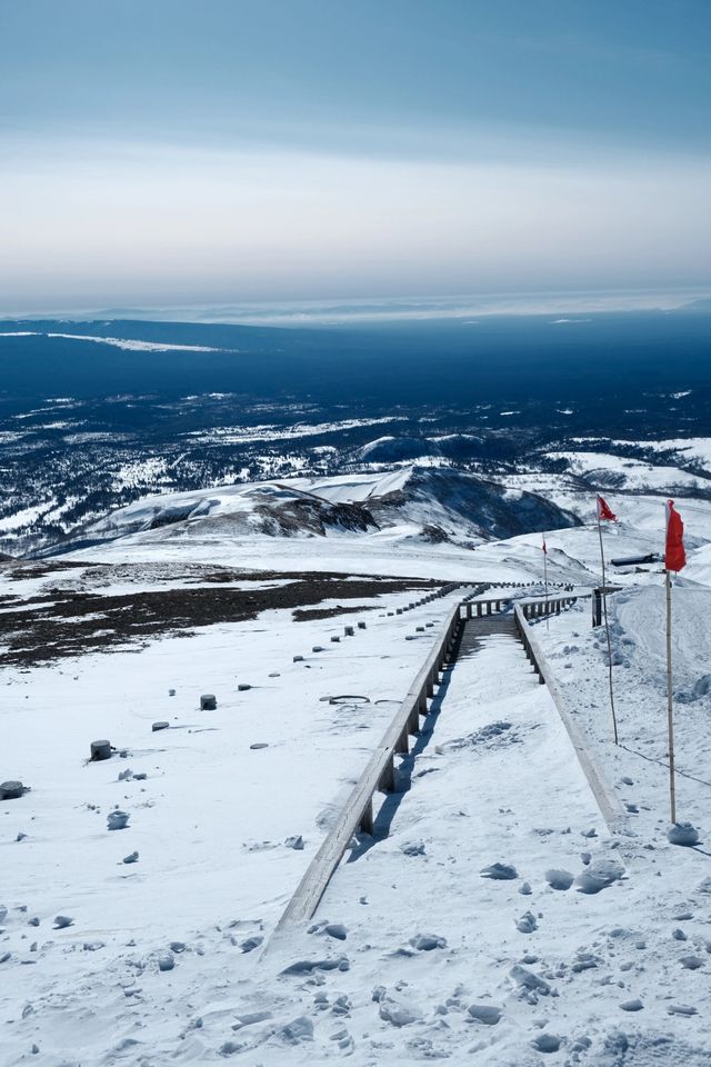 長白山旅遊看到霧凇