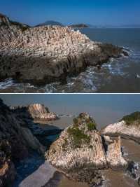 浙江一處奇景，千萬根巨石插在海面，世界罕見