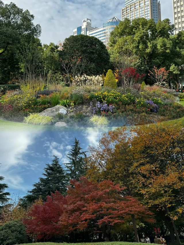 上海市中心的公園都這麼美的嘛！！