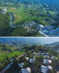 直面360°梯田秋色！入住麗水超仙的野奢帳篷。