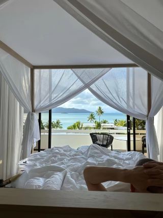 In Australia! Hayman Island! Maldives alternative! Cheap and good to stay.