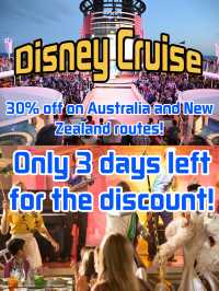 🔥 FINAL 3 DAYS: 30% OFF Disney Cruise!