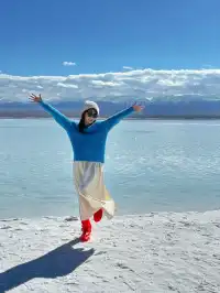 冬季穿搭指南|茶卡鹽湖暖系仙女不凍人系列