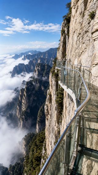 Baishi Mountain is absolutely stunning! Take a walk on the cloud-level glass skywalk