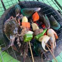 内陸国ラオス辺境のルアンナムターでまさかのseafood buffet