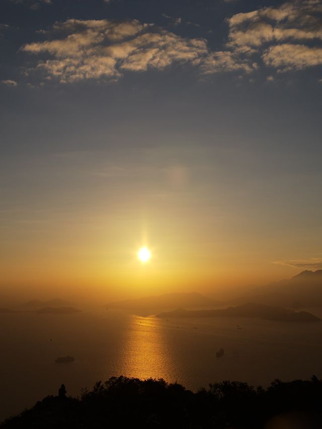 香港太平山 西高山日落
