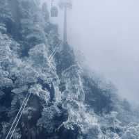 Snowy Huangshan in Anhui China