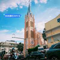 【ホーチミン観光】ホーチミンのピンク色のランドマーク「タンディン教会」🌸