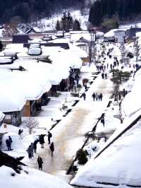 【福島×大内宿】茅葺き屋根屋根に積もる雪景色に感動