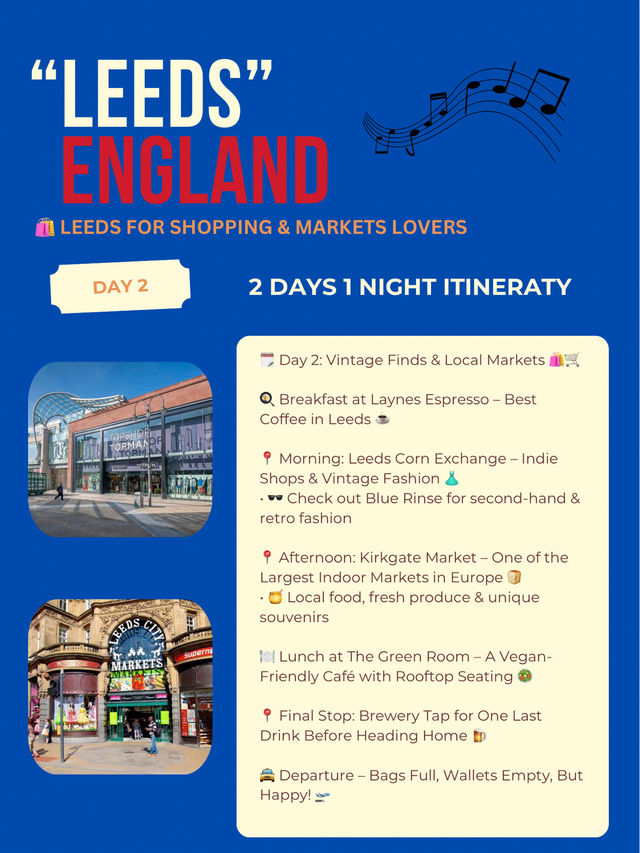 Leeds 2days itinerary 