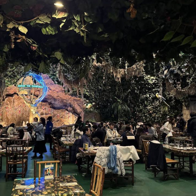 【千葉/舞浜🇯🇵】まるでジャングル内でお食事体験？！Rainforest Cafe