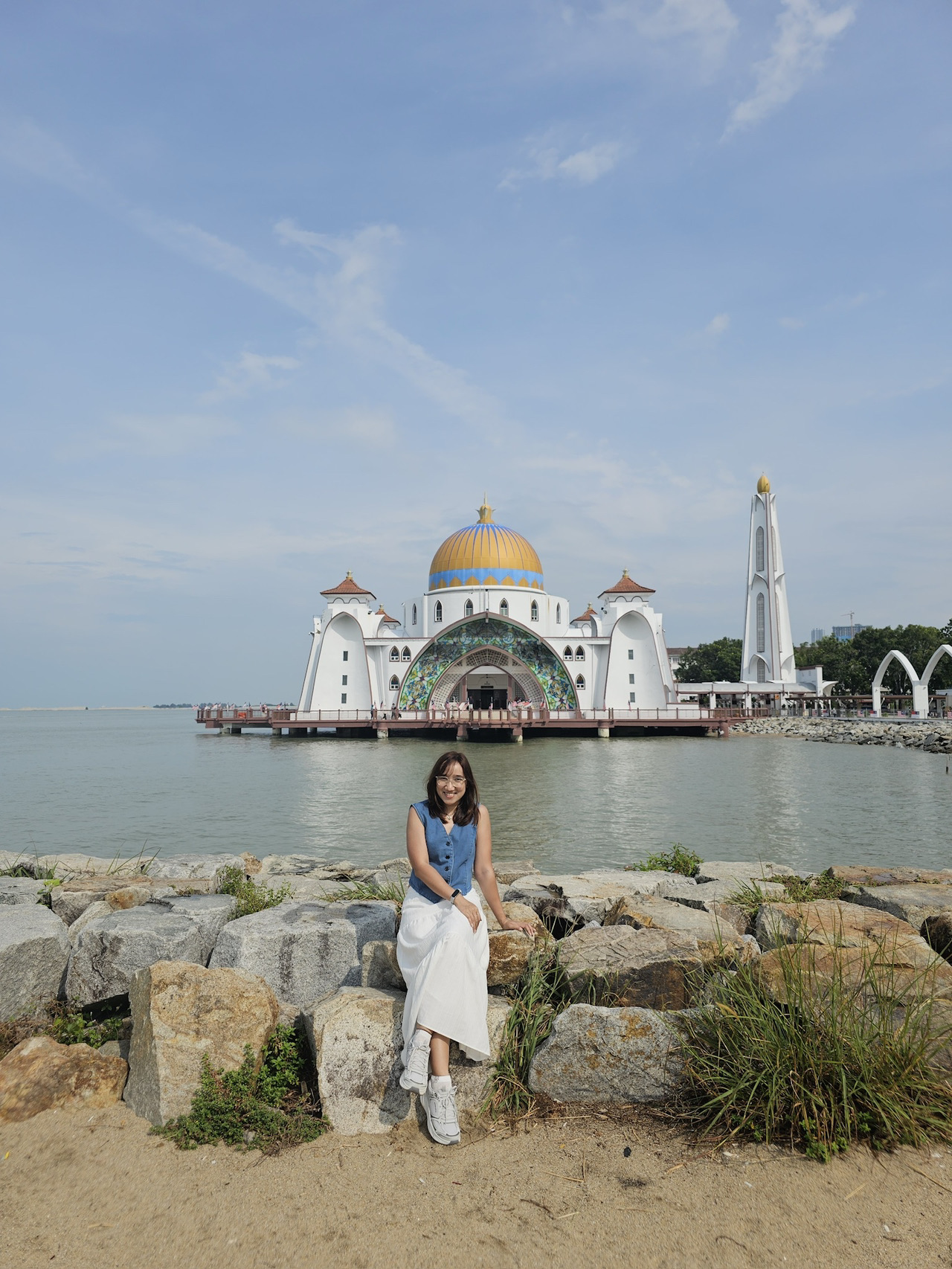 🌙 Masjid Selat Melaka — Mosque by the Sea