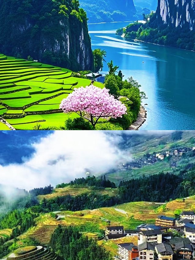 水墨潑灑嘅青巒，竹筏劃過嘅碧波，舌尖纏繞嘅鮮香——呢度就係桂林！