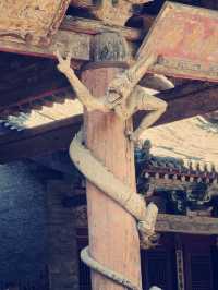 900年木雕盤龍“活”了！晉祠這根柱子，藏著北宋工匠的封神技藝