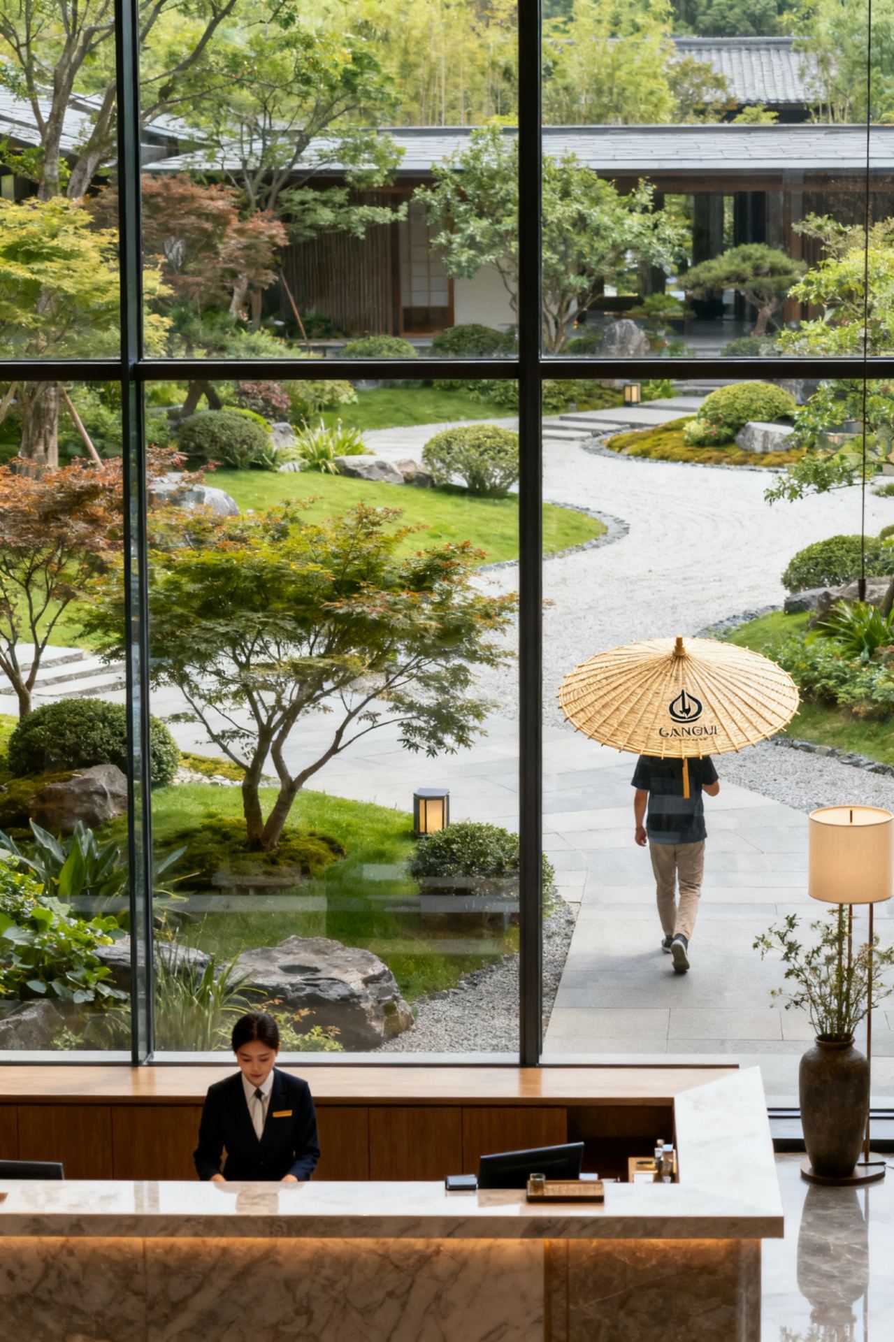 Open the window, and the courtyard world is right before your eyes!!