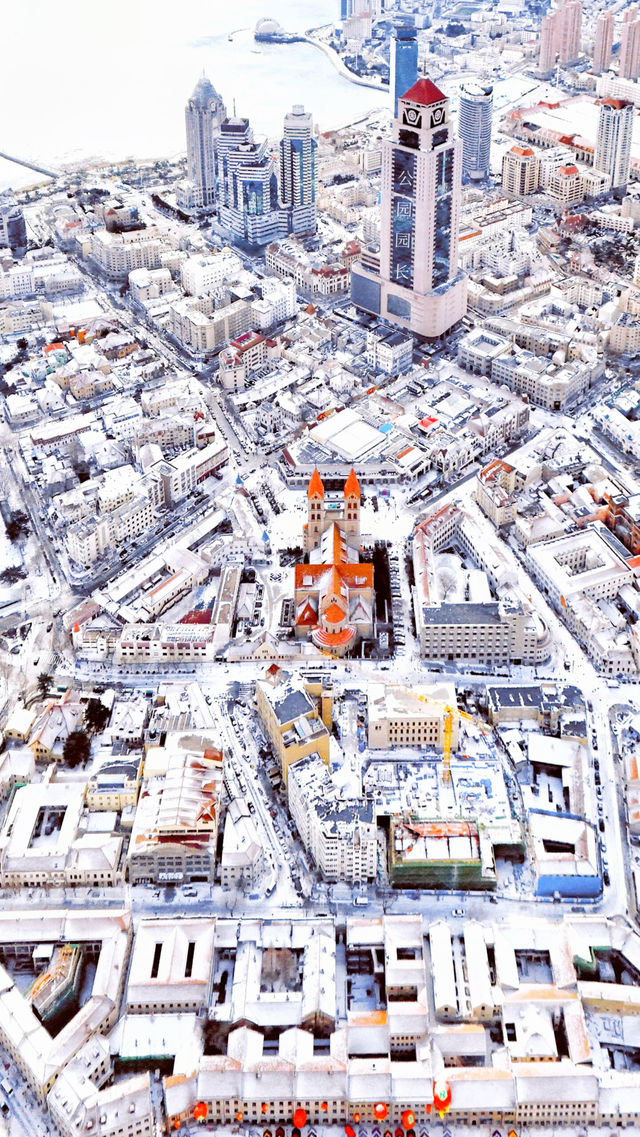 12.13下雪的青島瘋了