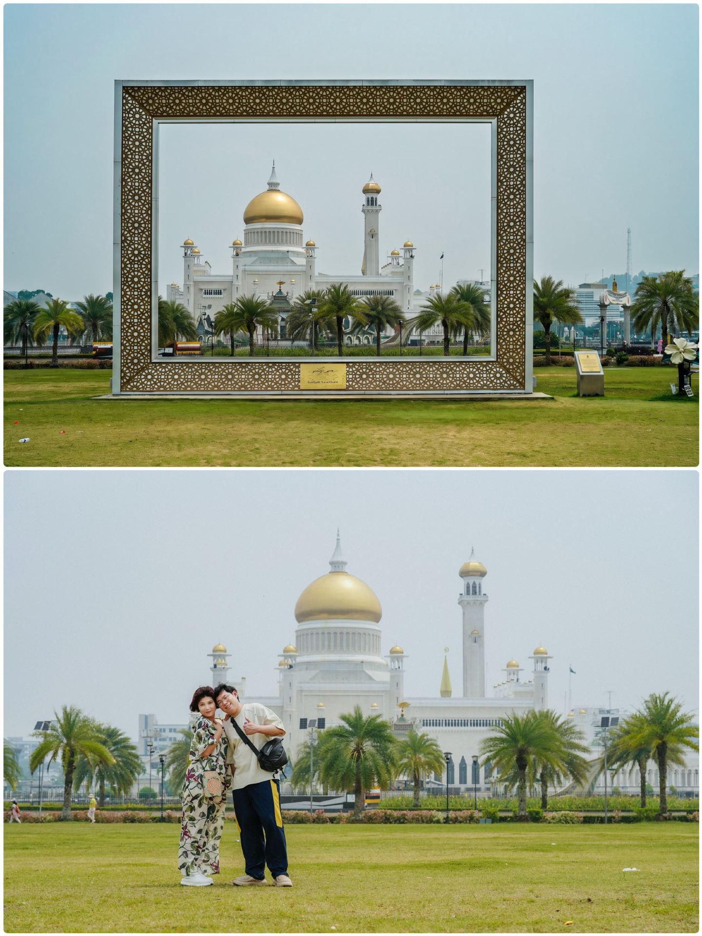 Our second cruise stop brought us to Brunei, and it is a fascinating, quiet sort of place. Coming from the UK, the first thing you notice—or rather, don't notice—is the complete lack of pubs or off-licences. It’s entirely dry and smoke-free, which gives the streets a uniquely calm, almost sleepy atmosphere. 

Our guide, a friendly third-generation Chinese local, gave us a bit of insight into daily life here. Thanks to the country’s oil wealth, there’s no frantic rush or survival pressure for the 450,000 residents. Everyone just seems to go about their day at a wonderfully slow pace.

We did a bit of sightseeing, though it was a bit of a shame we could only view the Sultan’s palace and the Grand Mosque from the outside. Still, those golden domes against the bright blue sky were quite something. For me, the real highlight was Kampong Ayer, the historic water village. People have been living in these wooden stilt houses over the water for some 1,300 years, and they still go about their lives the same way today. Watching the little water taxis zip back and forth was lovely.

The town itself feels very green and tropical, with a warm sea breeze carrying a faint scent of salt. As we were wandering, we passed a bakery owned by the actor Wu Chun, with a sign reading 'bring the taste of Brunei home.' It made me smile—a little slice of local pride in a very low-key country.