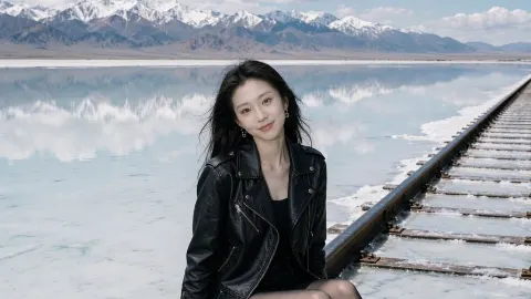 Qinghai · Chaka Salt Lake | I wore a black leather jacket to walk on the mirror — traveler post in Xining
