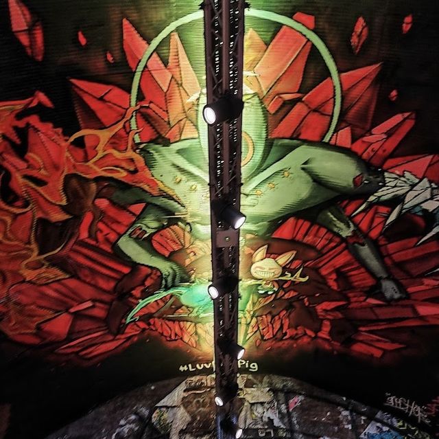 Beautiful arts work in the tunnel 