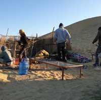 Camping underneath the stars at Tsar desert