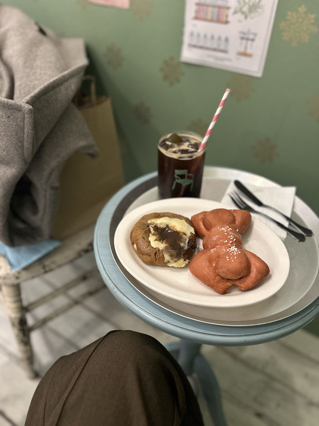 【韓国/合井】オシャレエリア🏠ハプチョンに可愛いクッキー🍪&リボン塩パン🎀のcafe