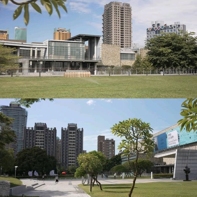 「國立臺灣美術館外大草坪」- 放鬆休息、裝置藝術、綠意陽光，享受美術文化