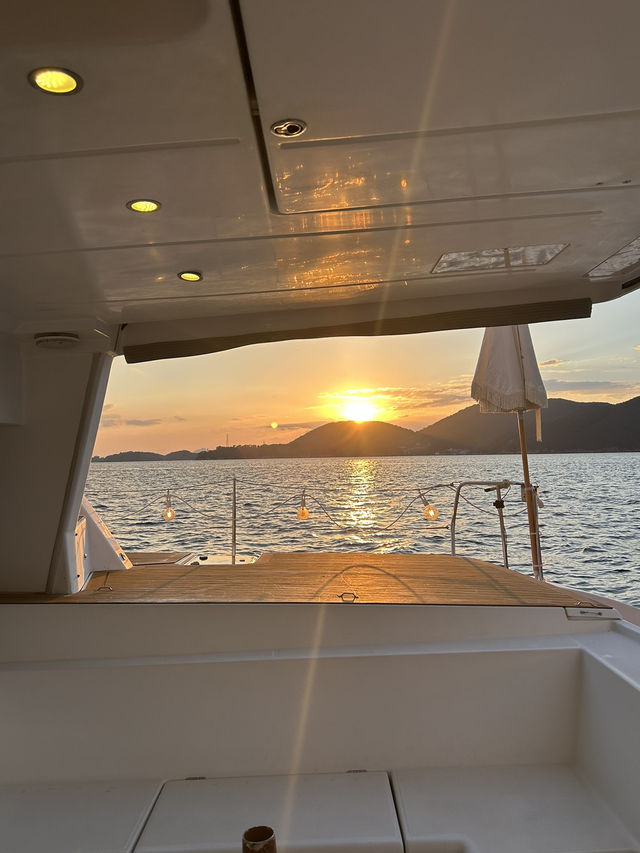 통영 일몰보며 요트타기⛵️