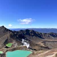 Tongariro alpine crossing amidst volcanoes - New Zealand