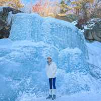 겨울에만 볼수있는 풍경! 녹기전에 가보세요 사패산 원각폭포❄️